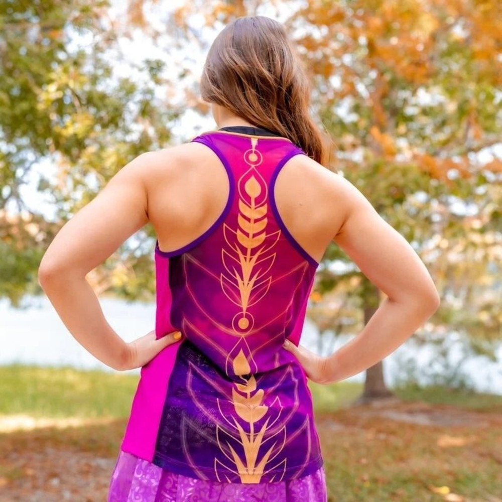 Crowned Athletics Solstice Sister Flow Tank Top Womens XS Purple Anna Inspired